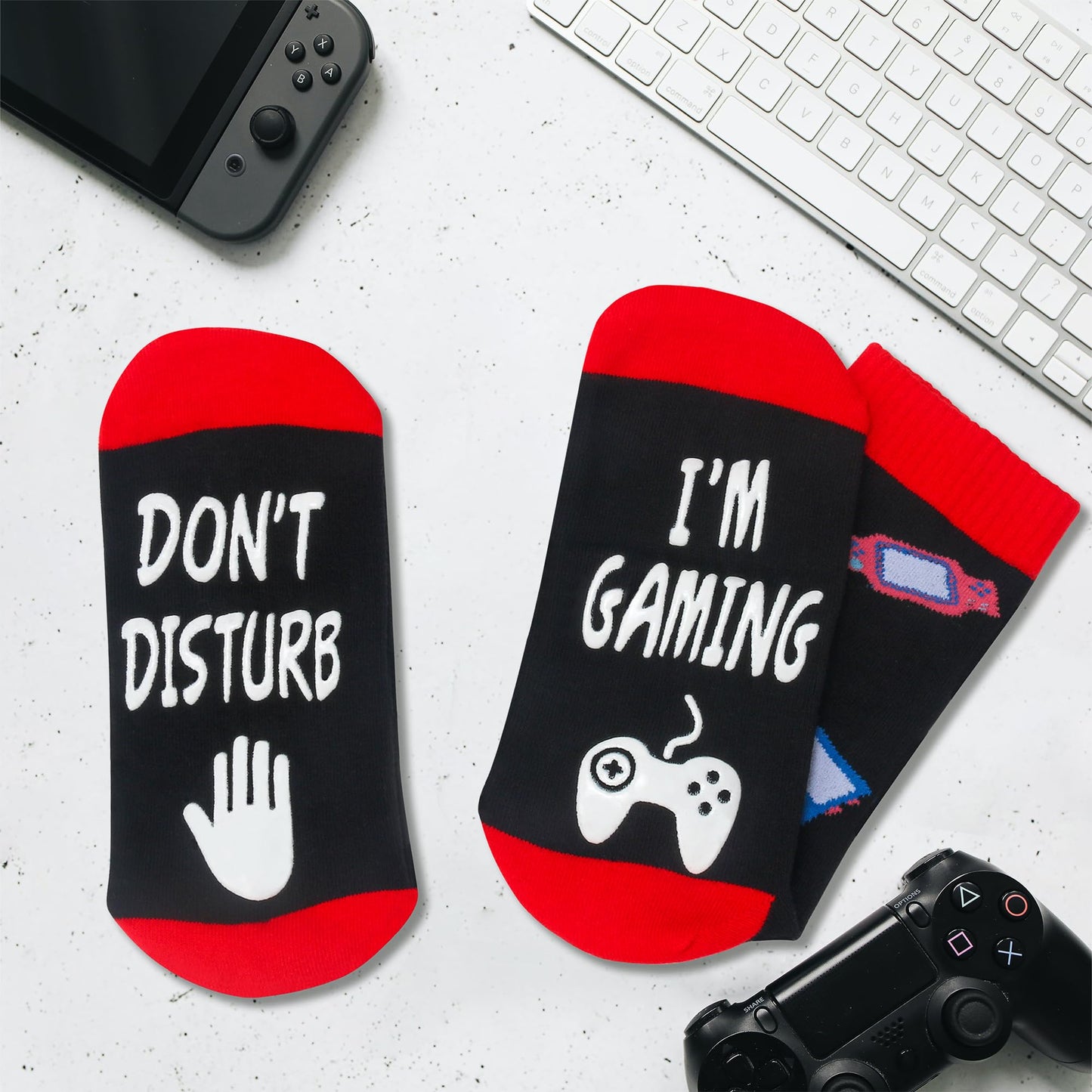 Kelool Fathers Day Socks Gifts for Men Dad Do Not Disturb I'm Gaming Funny Men Sock Gifts From Daughter Wife Son Kids Teen