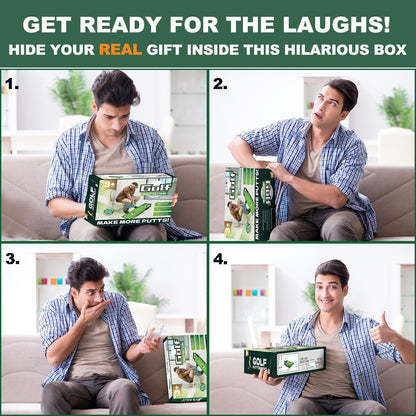 Toilet Golf Empty Box, Funny Prank-shaped Putting Green Hole Set Gag Gifts for Men, Cool White Elephant Gifts for Adults, Hilarious Prank Ideal Gifts Idea Present for Birthday, Father's Day, Christmas