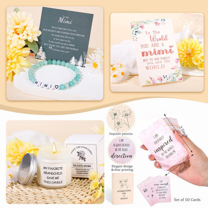 DOGMEM Mimi Gifts, Mimi Gift for Grandma, Birthday Gifts for Mimi Grandma Gift Set Ideas Grandma Birthday Gift