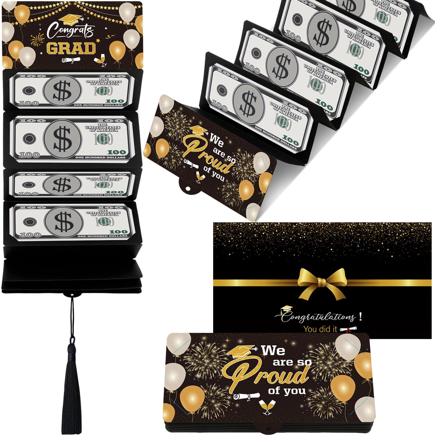 Graduation Gifts, Graduation Money Holder with 10 Bill & Card Slots and Envelope, Congratulation Cash Gift Card Holder for College Graduates 2026