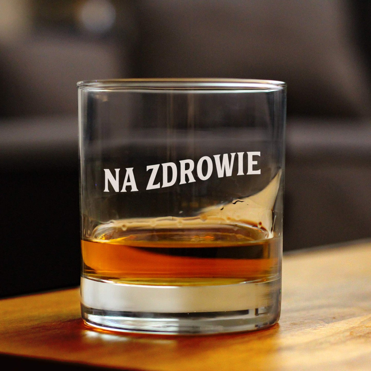Bevvee Na Zdrowie - Polish Cheers - Whiskey Rocks Glass - Fun Poland Themed Gifts or Party Decor for Women and Men - 10.25 Oz