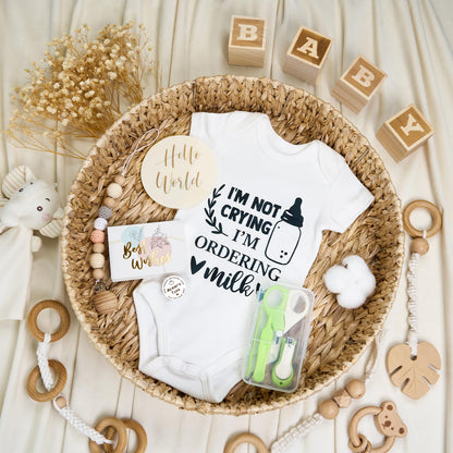 10Pcs Gender Reveal Gift, Baby Shower Gift Basket for New Parents to Be & First Time Expecting Parent Mom and Dad. Newborn Essentials Box, Pregnancy Announcement Gift Ideas