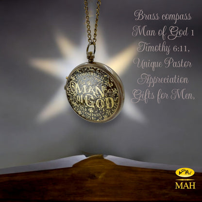 Handmade Religious Brass Compass Gift with Engraved & Embossed Faith Messages – Inspirational Christian Religious Gift Keepsake for Baptism, Confirmation, Christening, First Communion or Christmas