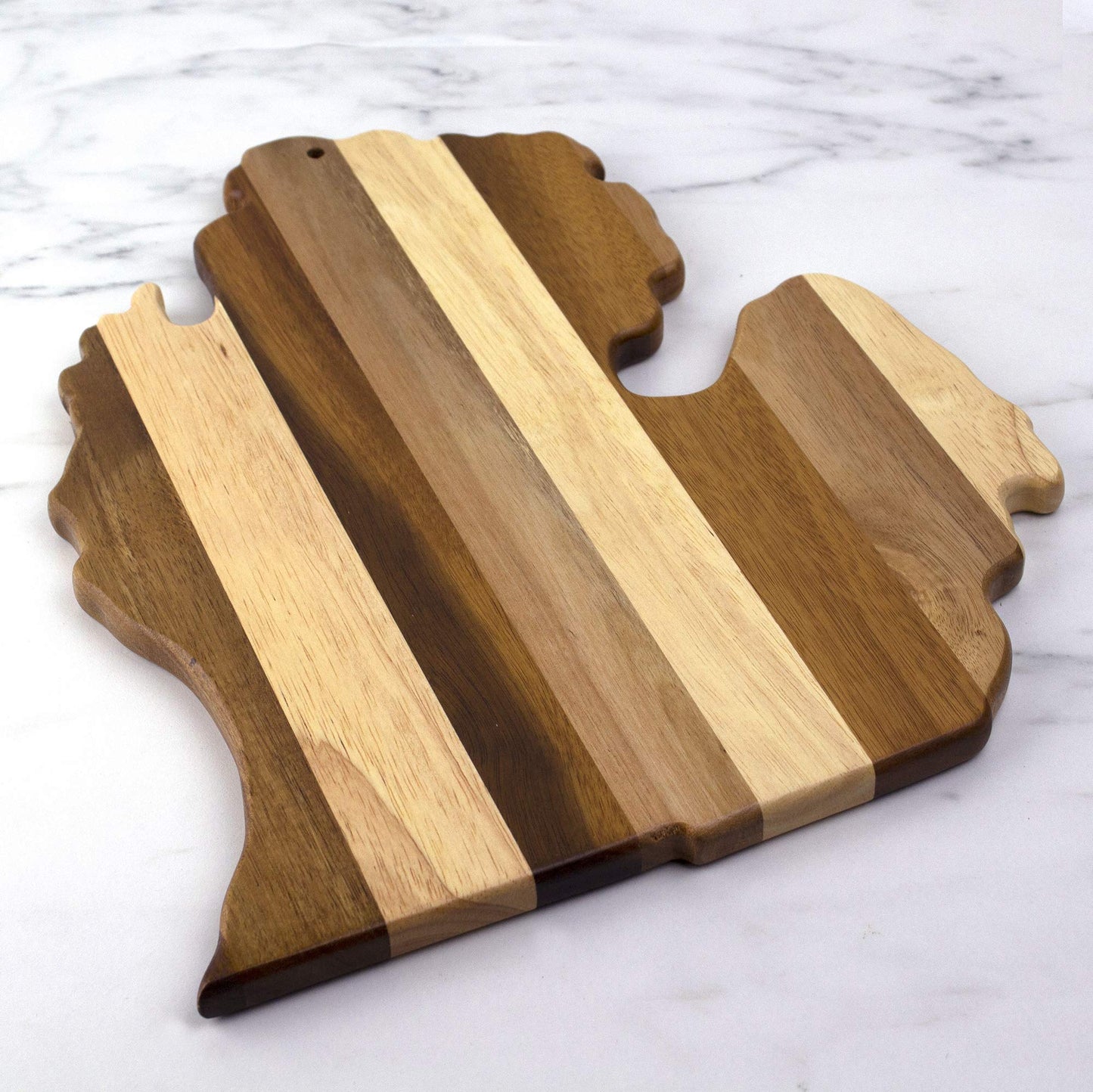 Totally Bamboo Rock & Branch Series Shiplap Michigan State Shaped Wood Serving and Cutting Board | Great for Wall Art
