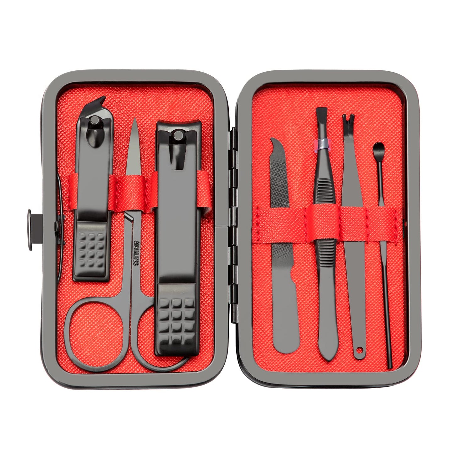 Manicure Set 7 in 1 Stainless Steel Nail Kit Gifts for Men Teens Pedicure Toe Tools with Case for Cleaning Feet Cuticle Travel Business Trips Essentials Care Thanksgiving Basket Stocking Stuffers