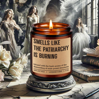 Miracu Anti-Patriarchy Candle, Feminist Gifts Women, Empowerment, Breakup, Mothers Day Birthday Liberal Gifts for Feminists Activists Lesbian Woman Her, Equal Womens Rights, Feminism Girl Power Decor