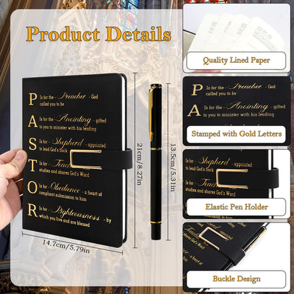 Keluna Pastors Appreciation Gifts Set - Pastors Fathers Day Christmas Retirement Easter Anniversary Church Birthday Gifts, Include a Journal Notebook and Clergy Pen for Ordination Minister Priest