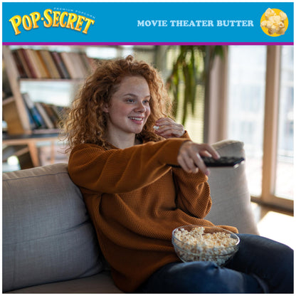 Pop Secret Microwave Popcorn, Movie Theater Butter Flavor, 1.75 Oz Snack Bags, (Pack of 12)