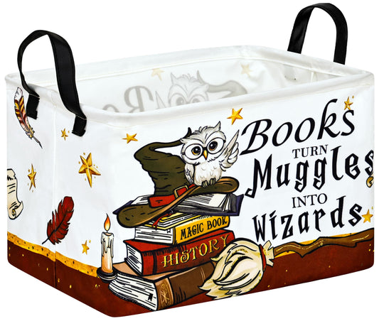 MAIZMZ Kids Reading Book Storage Basket Book Organizer for Nursery Classroom Gifts Toys Storage Bin/Dorm/Kitchen/Pet/Office/Closet/Shelf/Room Decor Storage