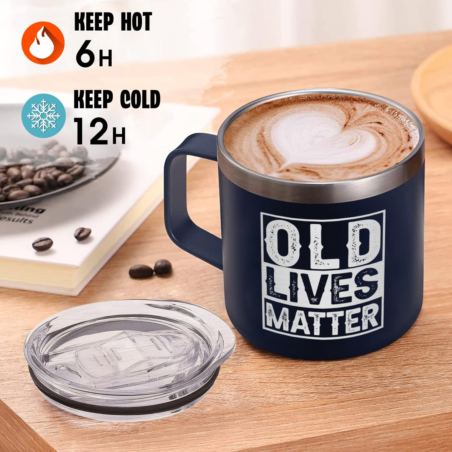 Old Lives Matter Mug Dad Tumbler - Old Man Gifts for Older Men Gag Gift for Older People Gifts for Elderly Men - Elderly People Seniors Birthday Fathers Day 14oz Stainless Steel Tumbler With Lid