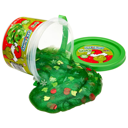 CRA-Z-Slimy The Grinch Green Glitter Slime Tub, 20 oz – Includes Festive Grinch Confetti, Stretchy Holiday Slime for Kids Ages 6+, Sensory Christmas Toy
