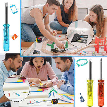 Jutom 45 Pcs Mini Construction Helmet Keychains Tape Screwdrivers Tool Adult Men Gifts Bulk for Easter Egg Stuffers Father's Day Construction Party Favors Gifts