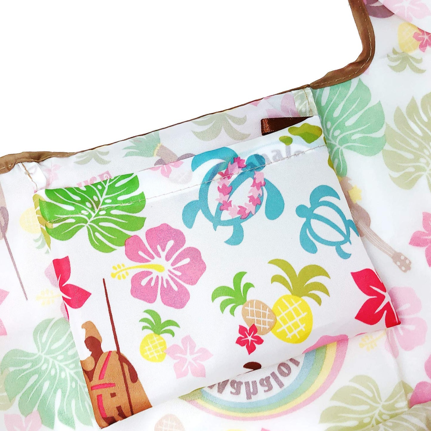 allydrew Large Foldable Tote Nylon Reusable Grocery Bags, Hawaiian Fun