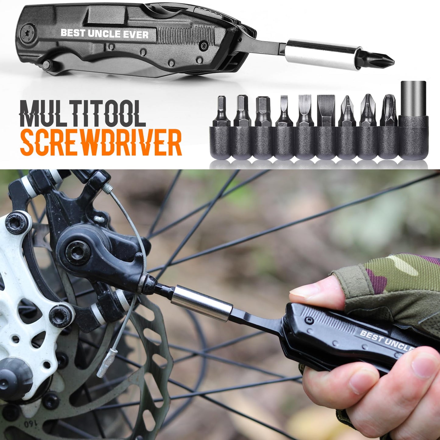 Uncle Gifts, ”BEST UNCLE EVER” Multitool Knife, Stocking Stuffers for Uncles, Uncles Birthday Gift, Best Uncle's Presents, Uncle Gifts from Niece Nephew, Uncle's Christmas Gift