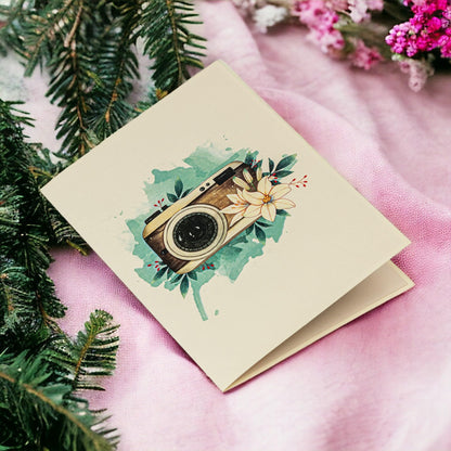 Rykamia Vintage Camera Pop Up Card - Blank & Photography Birthday & Thank You Card for Photographers - Camera Gift