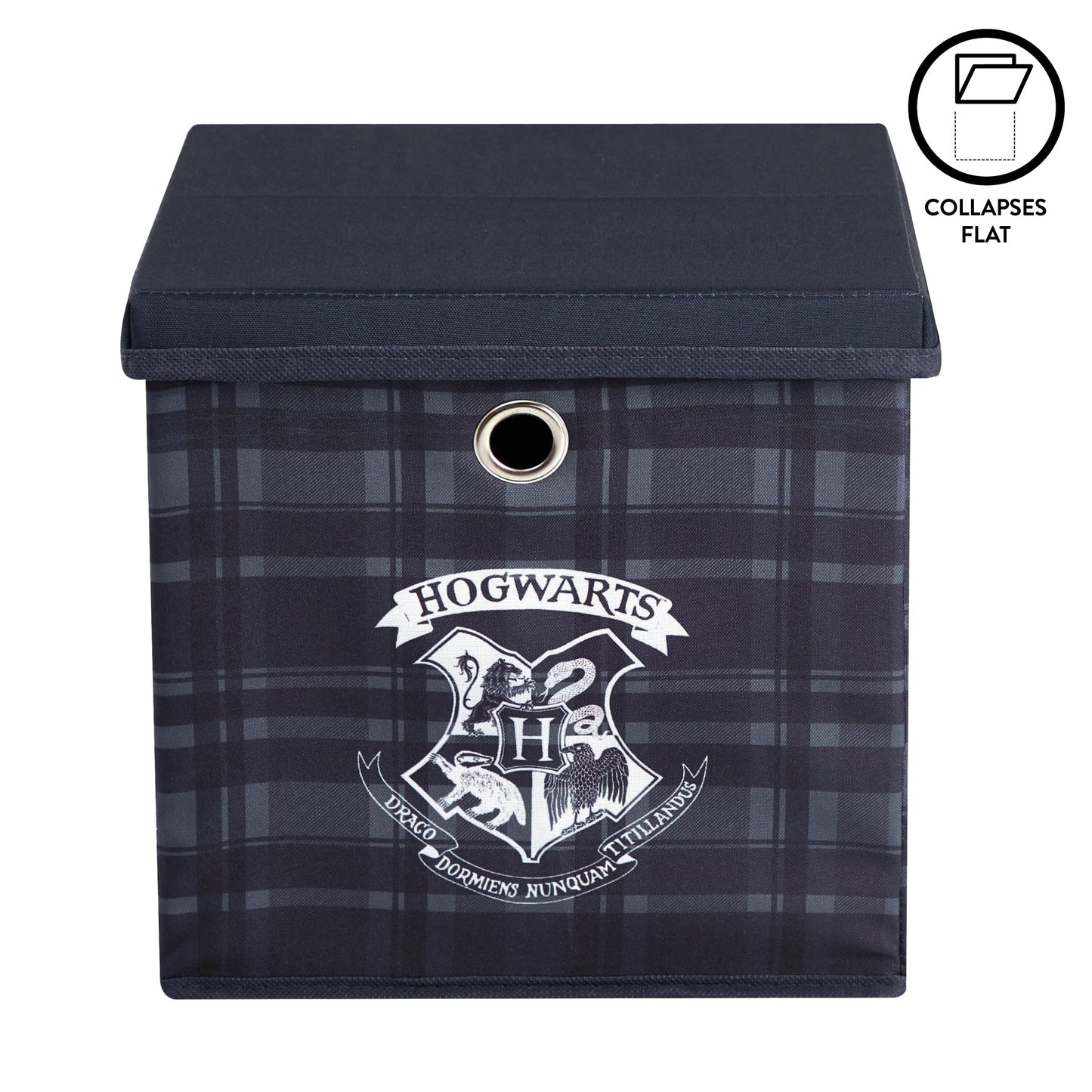Harry Potter Collapsible Storage Cube with Removable Lid,10” x 10” x 10” Fabric Organizer Bin for Kids Bedroom, Closet or Playroom Décor