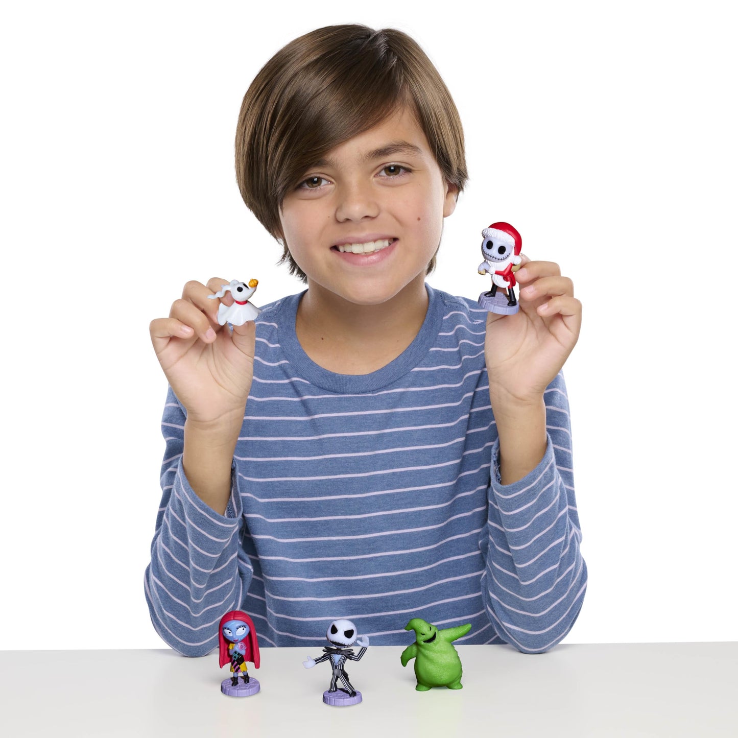 Disney Tim Burton's The Nightmare Before Christmas Collectible Figure Set, 2.5-inch Glow in the Dark Figurines, Toy for Collectors, Fans, Kids Ages 3+