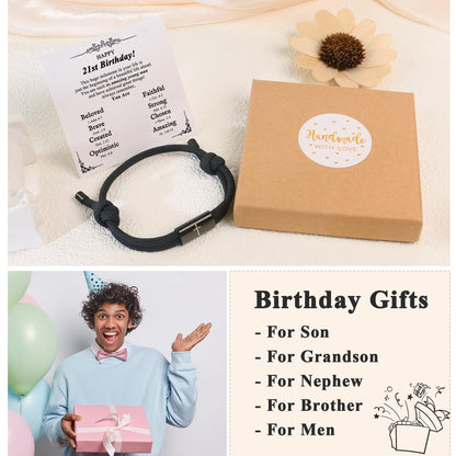 PEALICIOUS Cross Bracelet for Boys, Joshua Christian Grad Gifts for Teens, Philippians Confirmation Baptism Birthday Gifts for 9 10 11 13 16 18 21 Years Old Boy, Soccer Baseball Basketball Accessories