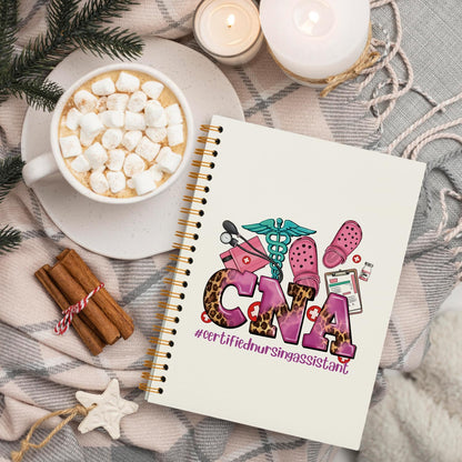 QUICQOD CNA Gifts Notebook, Medical Journal, Medical Assistant Accessories Gifts for Women,Nursing Student Graduation Gifts,Retirement Gift,Hardcover Spiral Notebook 5.5x8.3