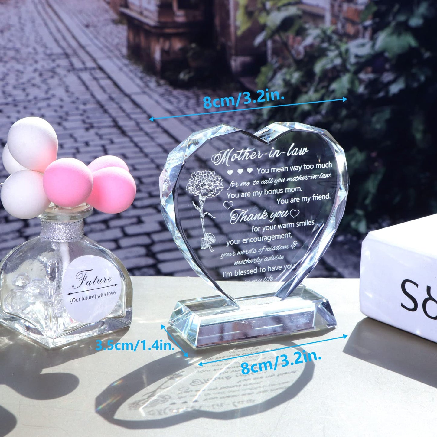 Movdyka Heart-Shaped Keepsake Gifts for Mother in Law - Unique Birthday & Mothers Day