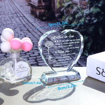 Movdyka Heart-Shaped Keepsake Gifts for Mother in Law - Unique Birthday & Mothers Day