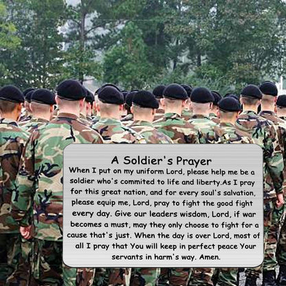 LQRI Soldier Prayer Wallet Card Soldier Jewelry Soldier Gift Military Prayer Gift Deployment Army Air Force Jewelry (Soldier Prayer Wallet Card)