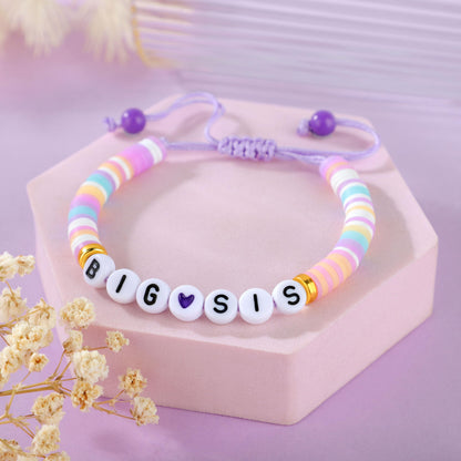 JoycuFF Big Sister and Brother Gifts for Toddler Daughter, Niece, Son, Grandson - Sis Bro Bracelets Matching Outfits for Birthday, Christmas, Announcement Jewelry