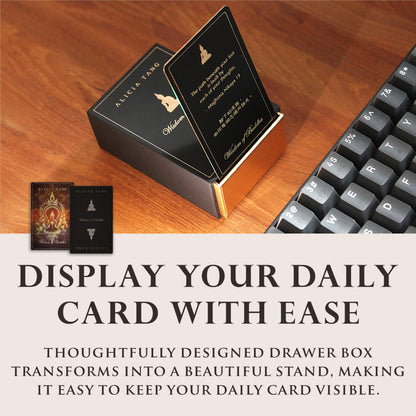 Wisdom of Buddha Oracle Cards | 55 Affirmation Pocket-sized Card Deck for Inner Peace and Clarity, Includes Hand-Illustrated Artwork by Alicia Tang and Sanskrit Mantra Amulet