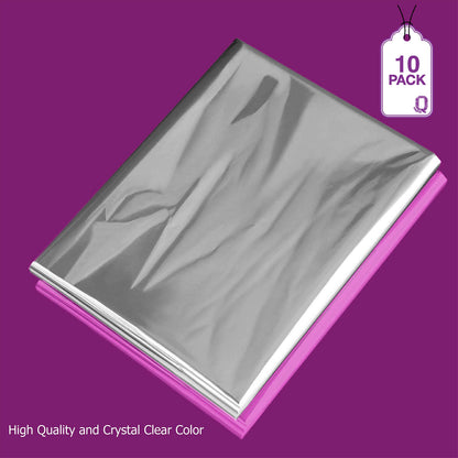 Purple Q Crafts Shrink Wrap Basket Bags 10 Pack For Gift Clear cellophane PVC Shrink Bags 24"X 30"