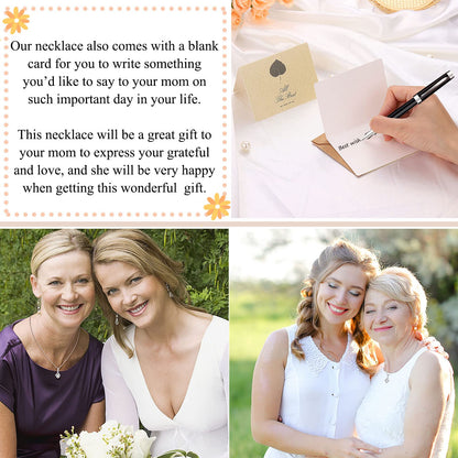 Dainty Necklace for Bonus Mom/Boyfriend's Mom/Mother of the Bride/Mother of the Groom/Daughter, Wedding Gifts