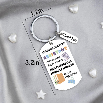 Administrative Professional Day Gifts Administrative Assistant Gifts Assistant Keychain Secretary Gift for Women Appreciation Gift for Coworkers Employee Admin Present for Professionals Admin Keyring