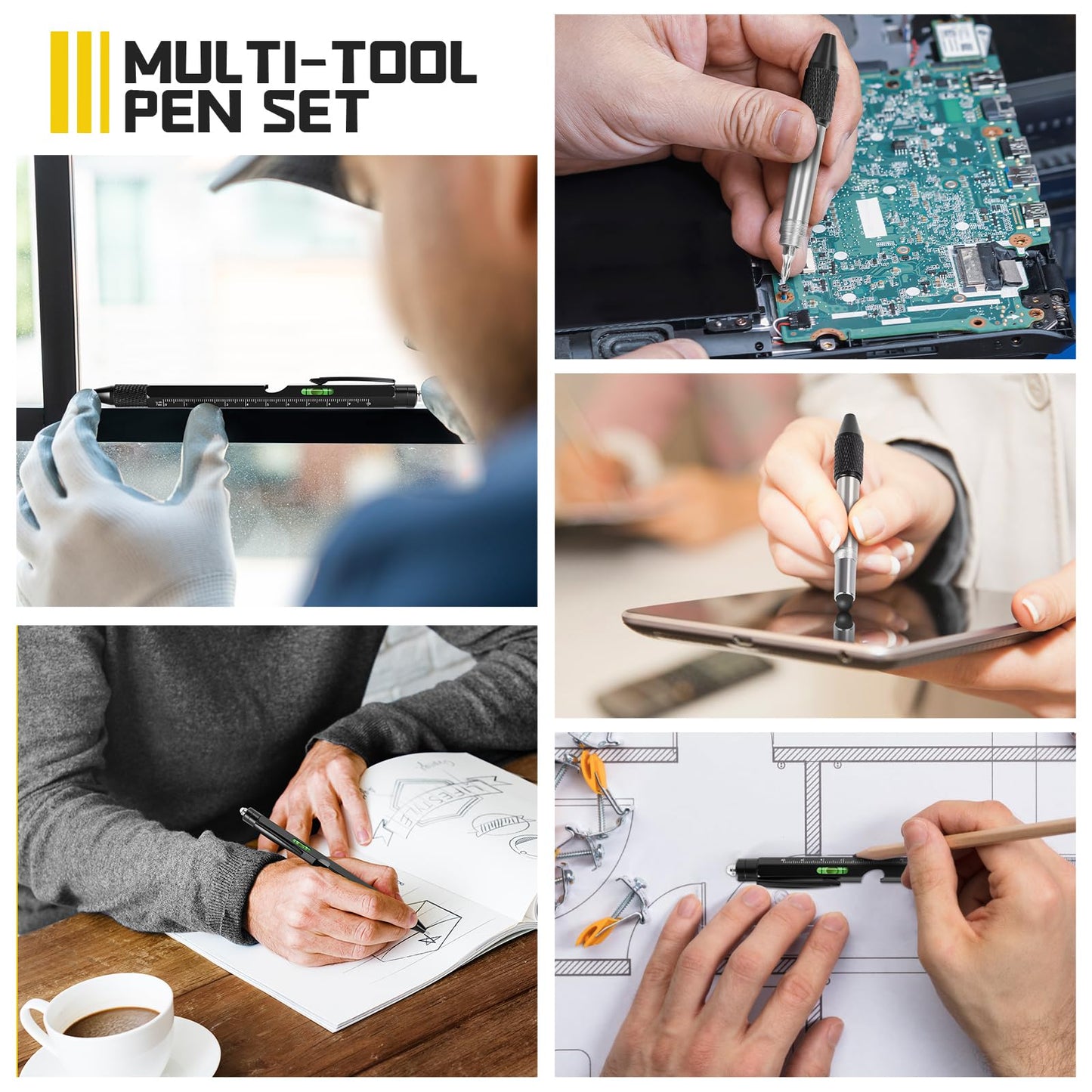 Fathers Day Dad Gifts from Daughter Son Wife, MAFEHAN 9-in-1 Multitool Pen with LED Light, Gifts for Husband Dad Grandpa, Cool Birthday Gadgets for Men