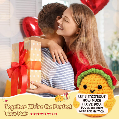 Gifts for her Him Boyfriend Girlfriend I Love You Birthday Anniversary Small Gifts for Men Women Wife Husband Easter Basket Stuffers Valentines Engagement Wedding Gift Ideas for Couples Taco Crochet