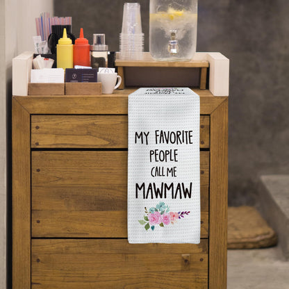 Mawmaw Gifts Kitchen Towels, Gift for Mawmaw Grandma Hand Towel, MawmawChristmas Mother's Day Dish Tea Towels for Kitchen, Mawmaws Grandma Gifts from Grandkids, 16x24inch
