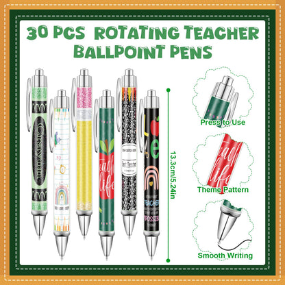 30 Set/90 Pcs Teacher Appreciation Gifts Bulk Include 30 Coffee Cup Sticky Notes 30 Teaching Keychains 30 Teachers Appreciation Pens for School Classroom Teaching Day Graduation End of Year Gifts