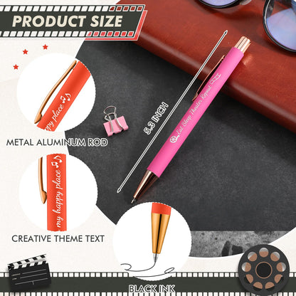 Sayglossy 24 Pack Theater Gifts for Women Men, Ballpoint Pen Set with Quotes, Funny Theater Actor Gifts for Musical Broadway Theatre Lovers Friends, Actors (Retro)
