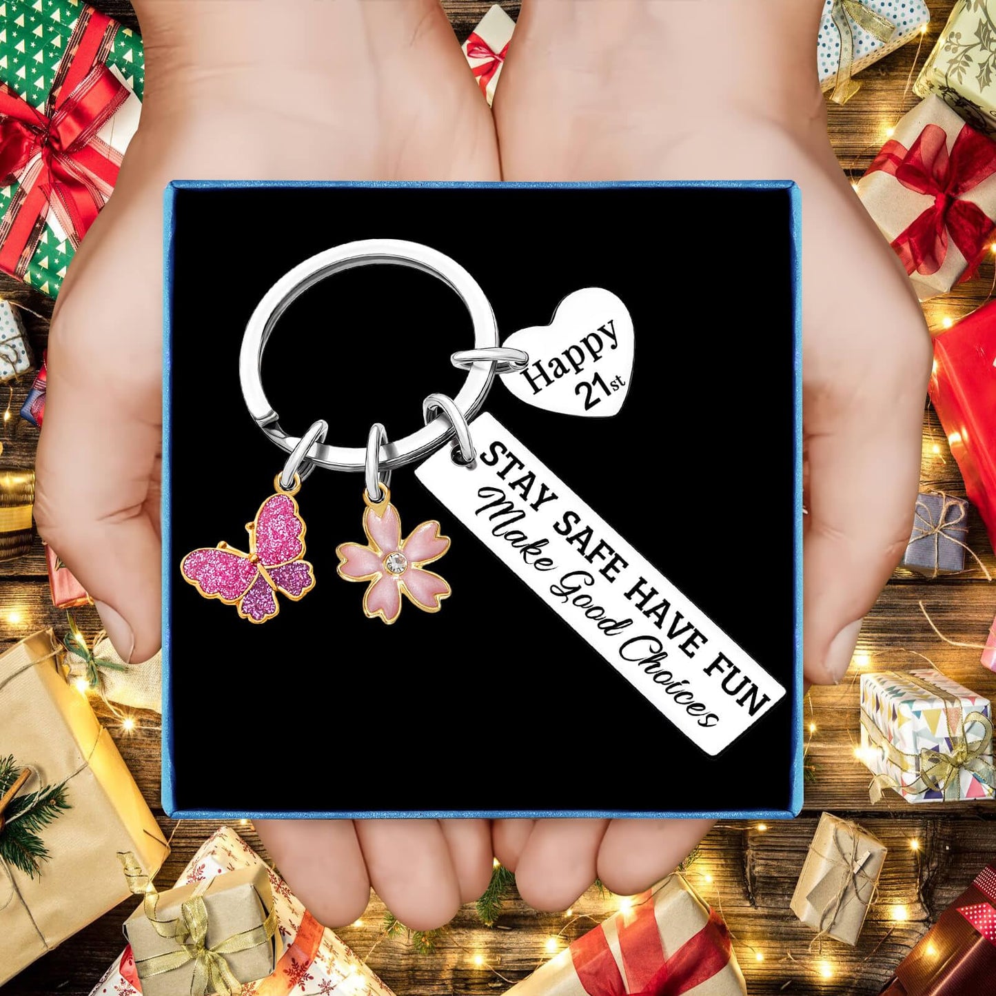 Sweet 16 Gifts for Girls Sweet Sixteen Keychain Happy 16th 18th 21st Birthday Gift for Sister Daughter Party Decorations