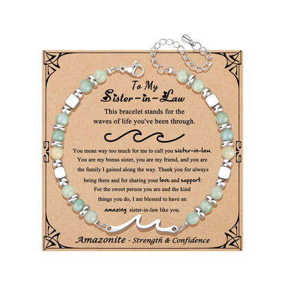 JoycuFF 𝗚𝗶𝗳𝘁𝘀 𝗳𝗼𝗿 𝗪𝗼𝗺𝗲𝗻 𝗪𝗮𝘃𝗲 𝗕𝗿𝗮𝗰𝗲𝗹𝗲𝘁 Birthday Graduation Christmas Valentines Mothers Day Meaningful Gifts Unique Wave Bracelets for Women