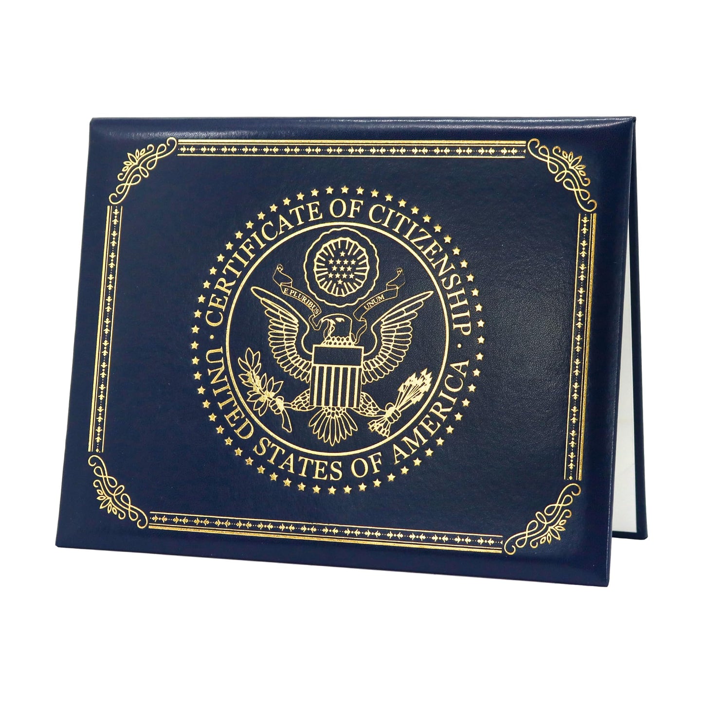 GraduatePro US Citizenship Certificate Holder | US Citizenship Gifts | Naturalization Certificate Padded Cover Printed with Golden Great Seal of The United States