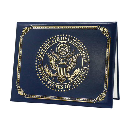 GraduatePro US Citizenship Certificate Holder | US Citizenship Gifts | Naturalization Certificate Padded Cover Printed with Golden Great Seal of The United States