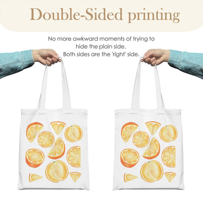 Fruit Tote Bag with Magnetic Buckle-Fruit Themed Seasonal Gifts for Birthday, Mother's Day, Christmas.