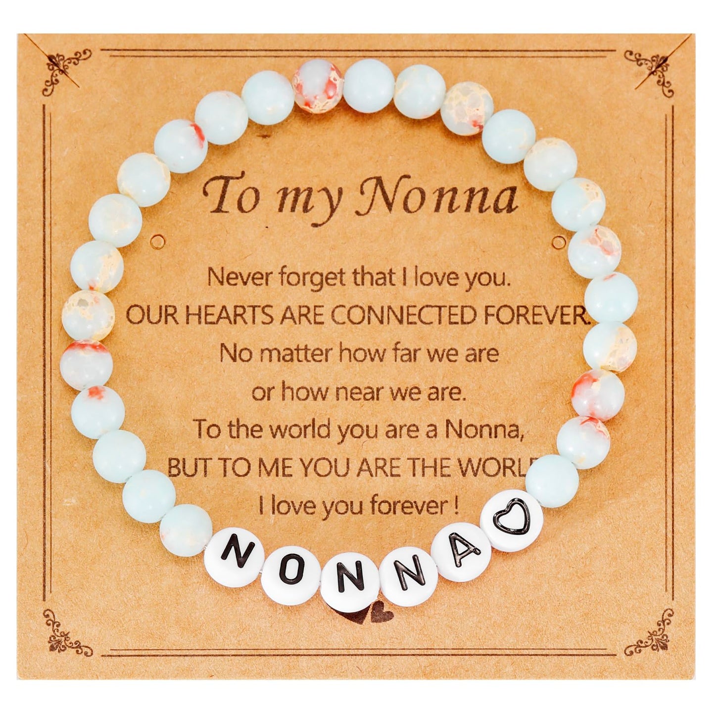 Kivosliviz Nonna Gifts for Birthday Women Grandma from Grandkids Nonnas Jewelry Best Nonna Bracelet