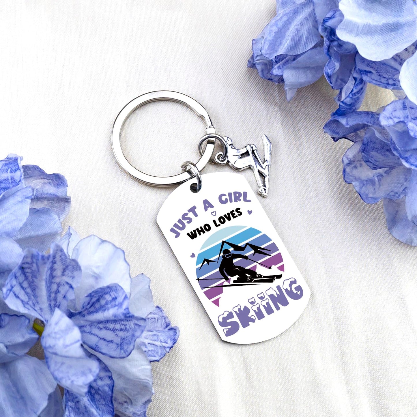 Ski Gifts for Women Snowboarding Gifts Keychains Ski Accessories for Women Daughter Sister Friend Girl Skier Lover Birthday Christmas Stocking Stuffers for Skiers Cute Sking Stuff Keyring