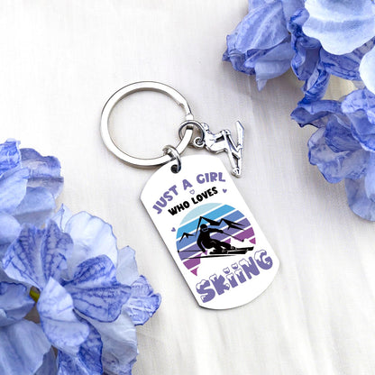 Ski Gifts for Women Snowboarding Gifts Keychains Ski Accessories for Women Daughter Sister Friend Girl Skier Lover Birthday Christmas Stocking Stuffers for Skiers Cute Sking Stuff Keyring