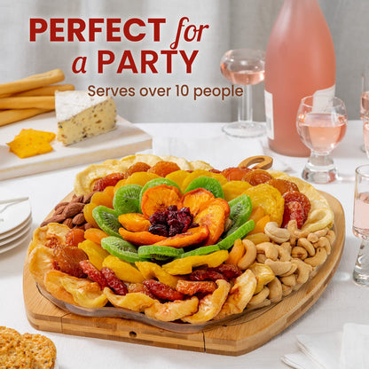 Dried Fruit and Nut Gift Basket, Healthy Assorted Natural Snack Gift Tray, Extra Large Variety Food Tray Party Platter- Mothers Day, Holiday, Birthday, Sympathy, Office, Men, Woman, Him, Her Husband, Wife, Families, Bonnie and Pop