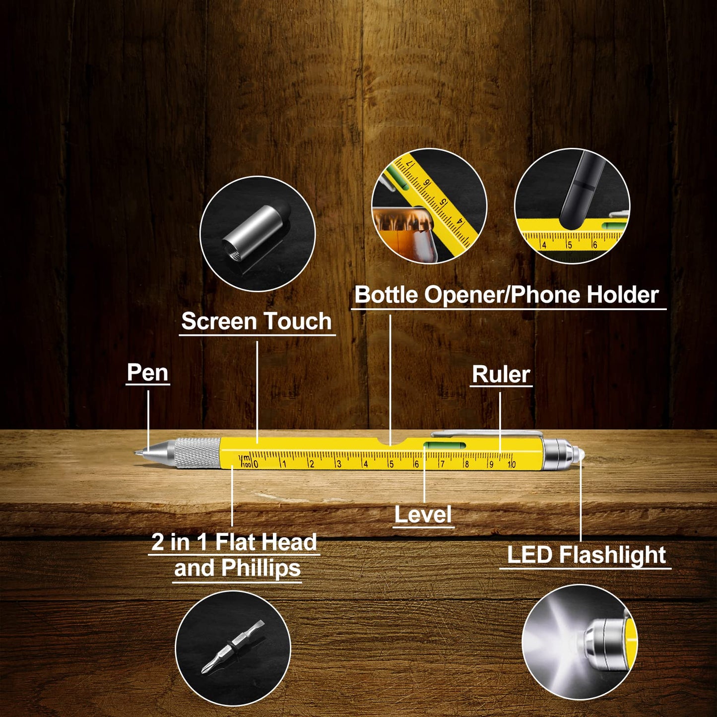 KEZKALS Fathers Day Gift for Dad Husband, 9 in 1 Multitool Pen Gifts for Men, Fathers Day Dad Gifts from Daughter Son, Birthday Graduation Gifts for Men, Mens Gifts for Him Dad Grandpa, Cool Gadgets