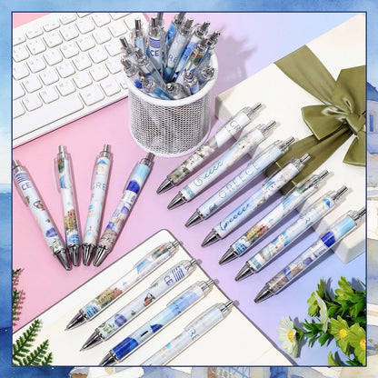 Sayglossy 15 Pcs Greece Travel Ballpoint Pens Greece Souvenirs Gifts Greek Travel Pen Bulk Retractable European Souvenirs for Office Supplies Traveler Gifts