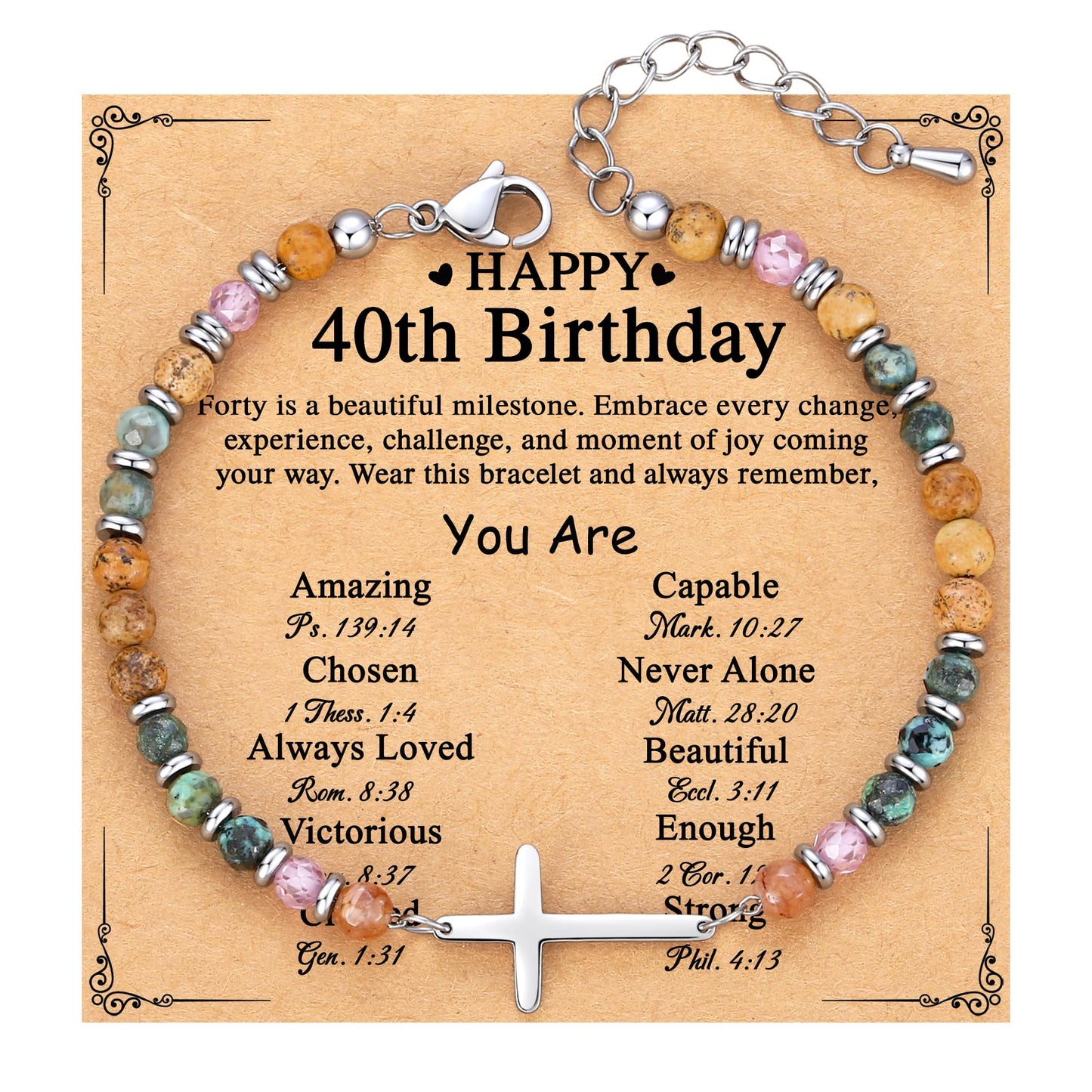 TONY & SANDY Christian Cross Bracelet for Women, Graduation Gifts for Teens Kids Girls, Confirmation Baptism Gifts, Unique Gift for Friends Daughter Mom Sister in Christ Birthday Christmas