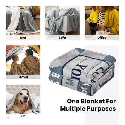 Gifts for Son Blanket 60"x 50", Son Gifts from Mom Dad, Sons Birthday Gift, Birthday Present for Sons, Son's Gift for Graduation Christmas Valentines Fathers Day