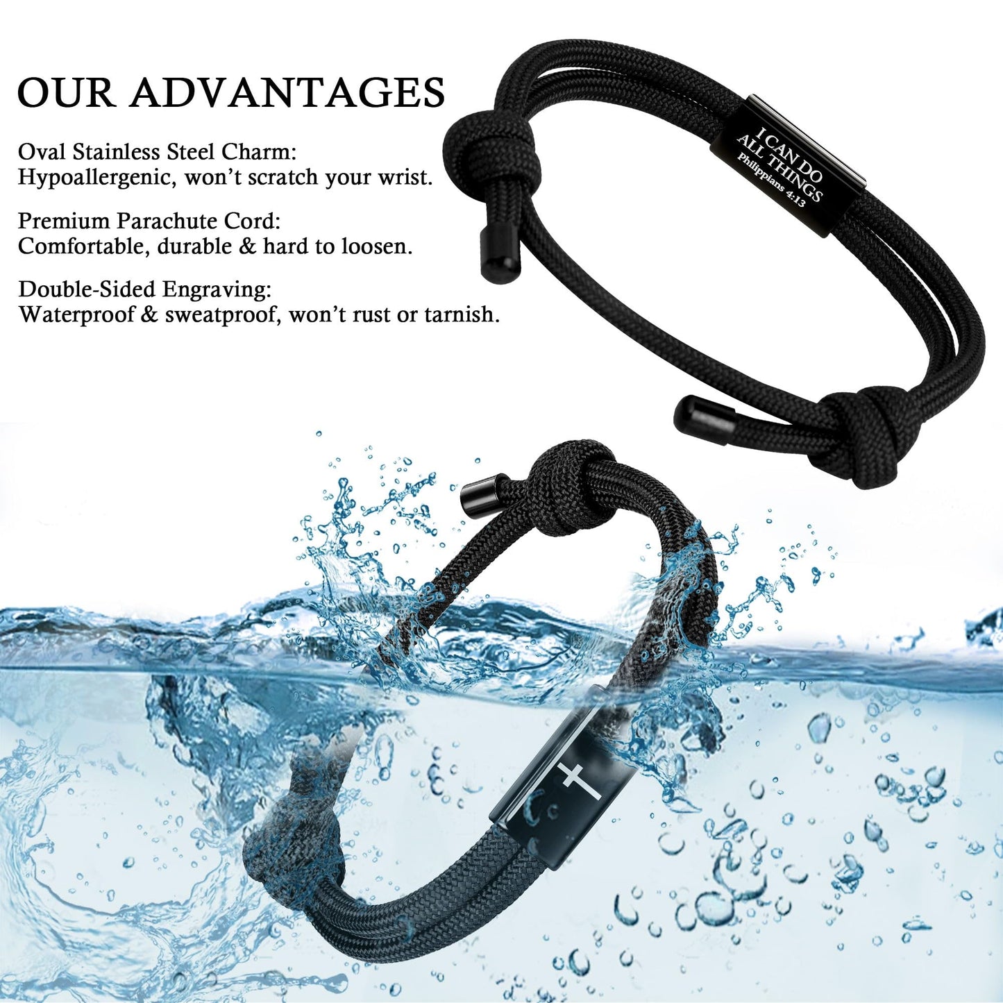 Trinckle 2026 Graduation Gifts for Boys, Kindergarten 5th 8th High School Middle School Cross Graduation Bracelet with Card and Box, Adjustable College Grad Gifts for Teen Boys Son Grandson Nephew